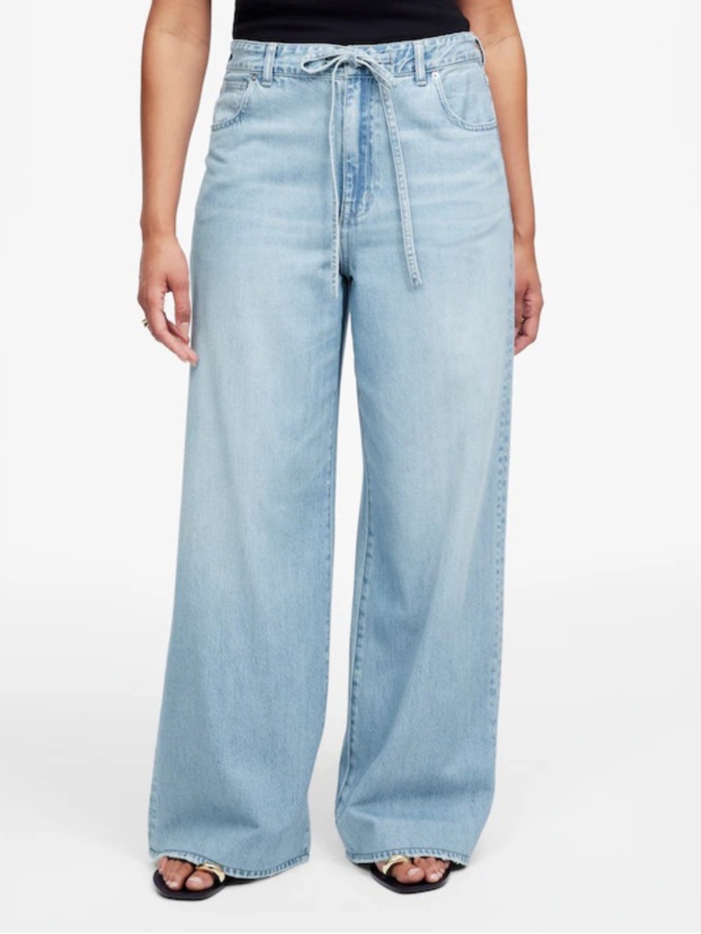 Madewell women’s Curvy Superwide-Leg Jeans in Ashbury Wash Airy Denim Size 33